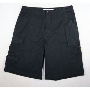 EMERGENCY EXIT - MEN'S BLACK CARGO SHORTS - SIZE 36